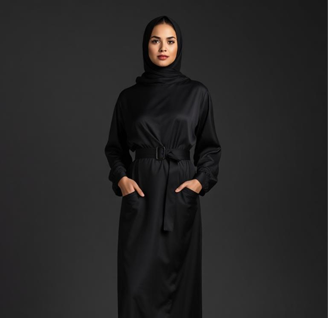 Signature black abaya