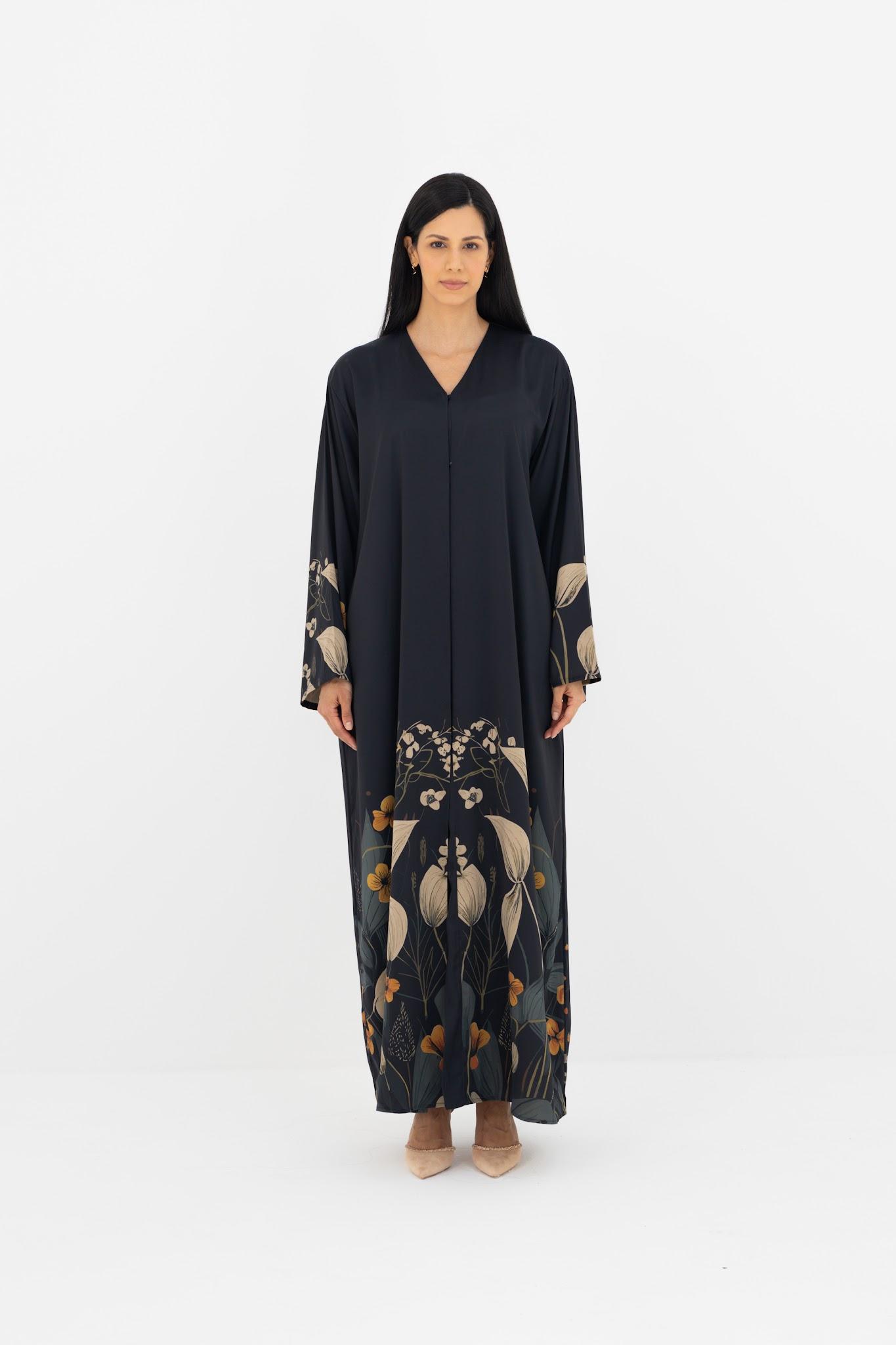 BOTANICAL SILK ABAYA